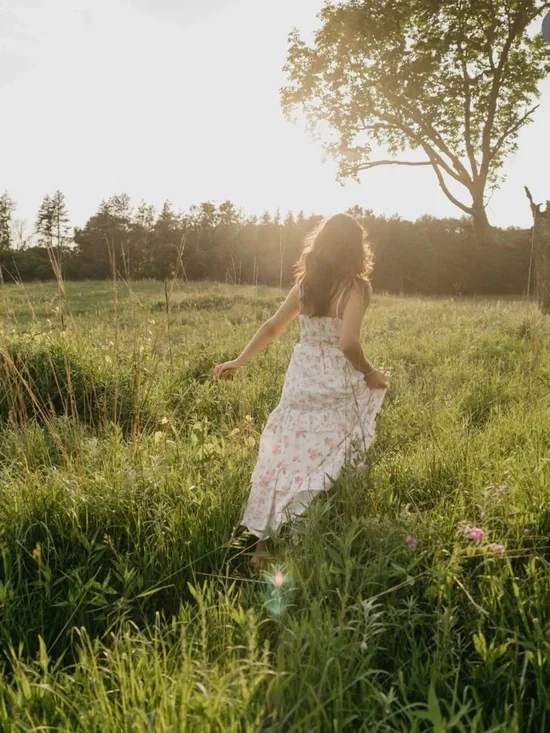 Altar'd State Cream Maxi Dress with Pink Floral Print - Picture 2 of 6